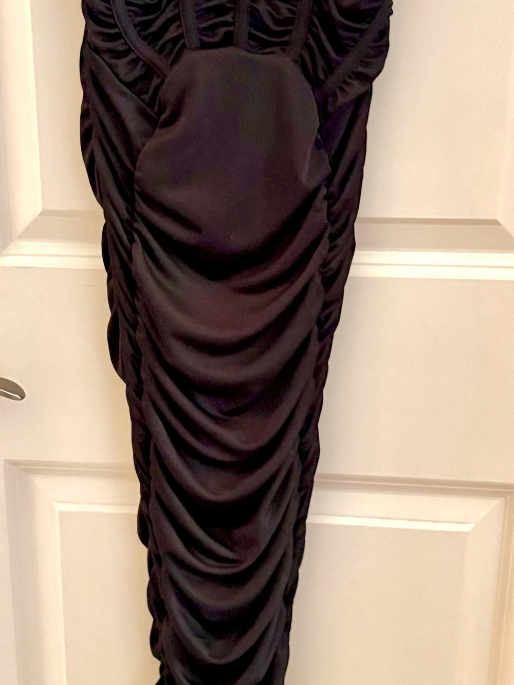 Forever 21 Black Ruched Maxi Dress